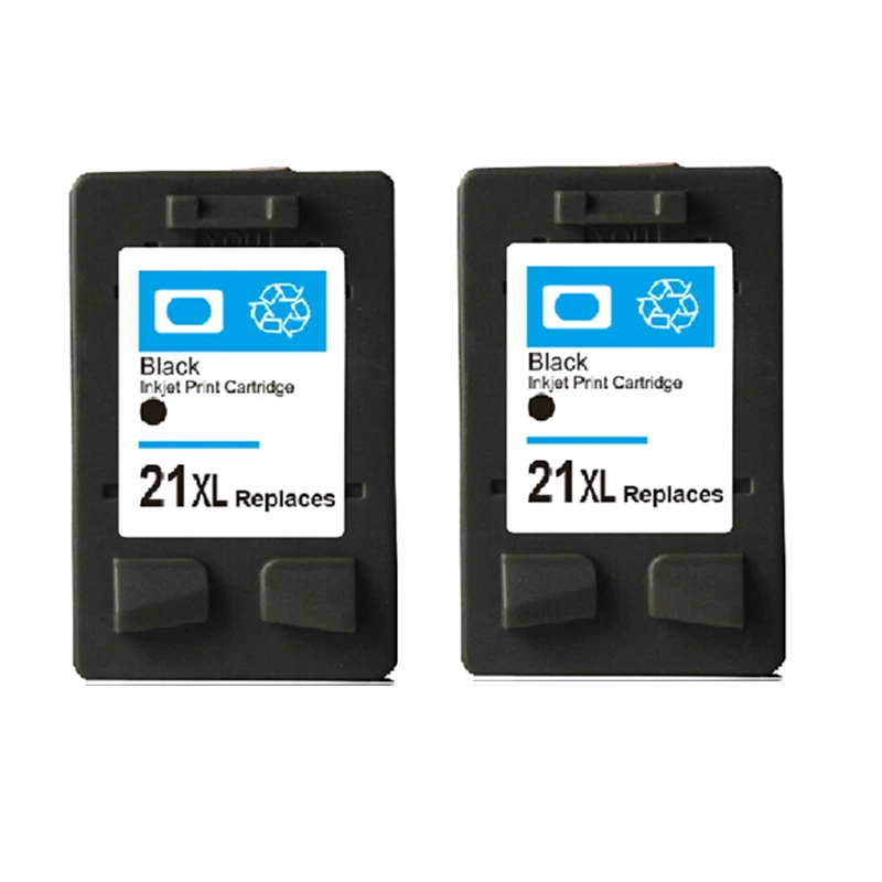 2pcs BLACK INK Cartridge replacement for HP 21 21XL C9351A for HP D2330 / D2360 / D2460 / F310
