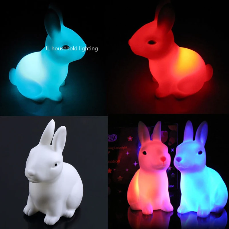Pilz Kaninchen Form LED Nachtlicht Kinder Geschenk Stecker Licht EU Stecker