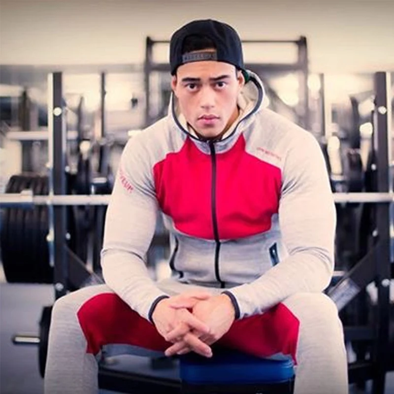 

2018 Men Casual Hoodies Fitness Brand Clothing Camisetas Tracksuits Men Bodybuilding Sweatshirt Muscle Hooded Jackets