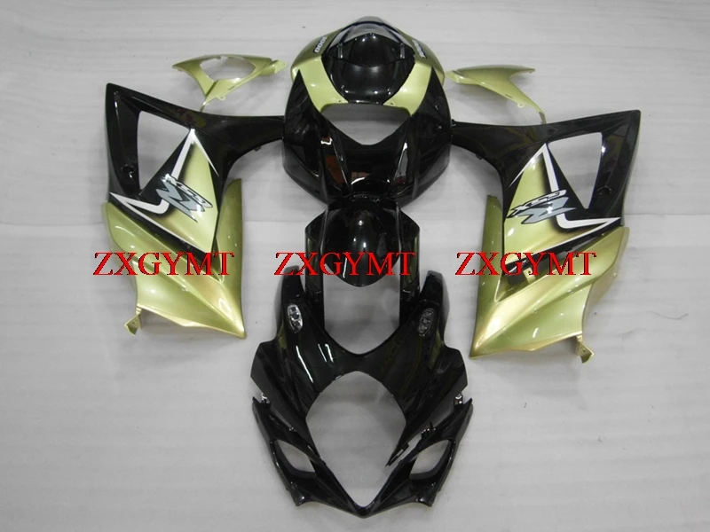 

Plastic Fairings for GSX R 1000 2007 - 2008 K7 Body Kits GSXR1000 08 Black Gold Bodywork GSX R 1000 08