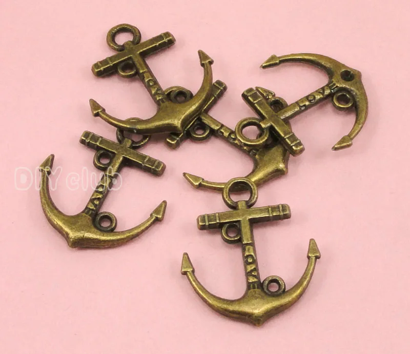 80 шт. подвеска в античном стиле из бронзы 22x19 мм|charm pendant|anchor charmlove charm pendant |