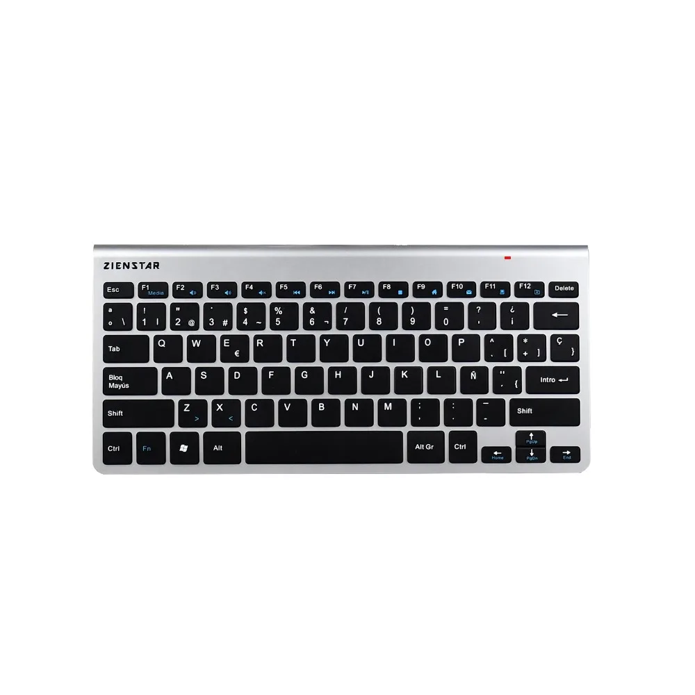 Zienstar испанский язык ультра тонкий 2,4G беспроводной Teclado для Macbook/PC компьютер/ноутбук/Smart tv с USB Приемником