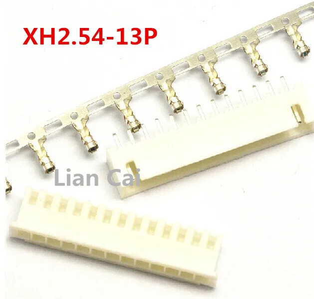 

50Set XH2.54 2.54mm 13Pin 13P 180degree Male Pin Header+Terminal+Female Housing XH2.54-13P Connector Kit