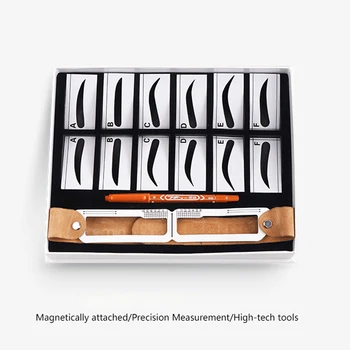 

Microblading Golden Ratio Measure Eyebrow Stencil Models Shaping Permanent Makeup Tattoo 6 Design Calipers Stencil Eyebrow Ruler