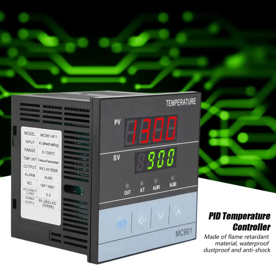 Температура контроллер PID термометр цифровой к Тип PT100 Сенсор Вход реле SSR Выход цифровой термометр