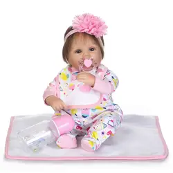 40 см мягкие силиконовые reborn baby Игрушки, Куклы как живые 16 дюймов Прекрасный новорожденных для маленьких девочек bebe куклы, подарок на день