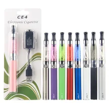 eGo CE4 Starter Kit Electronic Cigarette Vape Pen Ego T Battery 1.6ml CE4 Atomizer with USB Charger Blister Kits 10Colors