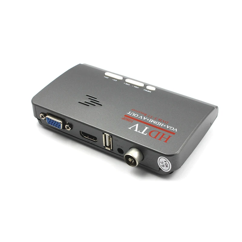 Цифровой 1080P HD HDMI DVB-T DVB-T2 ТВ коробка тюнер приемник конвертер ключ с пультом дистанционного управления, hd tv HDMI+ AV+ VGA выход