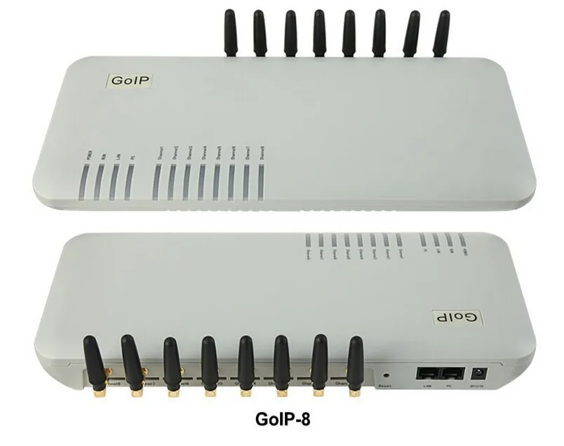 Шлюз gsm goip voip выход 8 Каналы GoIP-8 обеспечивают восемь cellular Каналы для IP-PBX