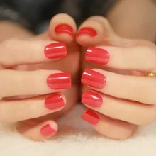 Гель цвет диаграммы предварительно клей поддельные ногти короткий нажмите на стиль сплошной черный розовый фиолетовый красный полное покрытие Овальный палец для дизайна ногтей ногти