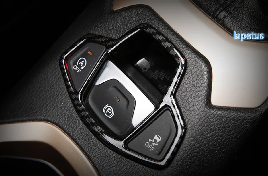 

Lapetus Electrical Hand Brake Parking Decoration Frame Cover Trim For Jeep Renegade 2015 2016 2017 2018 2019 / Carbon Fiber ABS