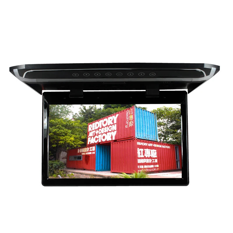 

15.6 Inch Touch Button Roof Mount Monitor Car Ceiling Flip Down Monitor for Vehicle LED Display & HD HDMI USB TF Player