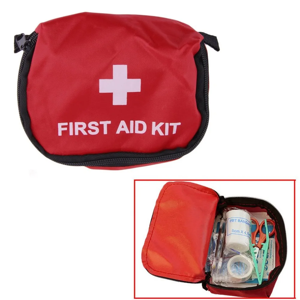 Mini Kit de primeros auxilios para acampar al aire libre senderismo seguro de Kit de supervivencia de viaje resistente al agua de emergencia médica bolsa de primeros auxilios de tratamiento