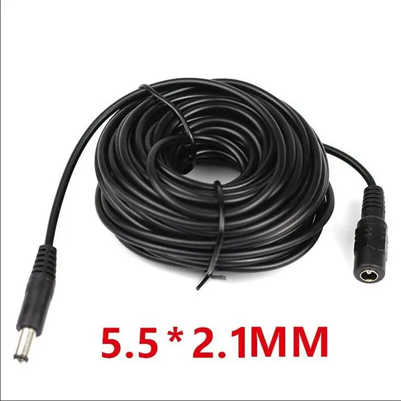 

Female to Male Plug CCTV DC Power Cable Extension Cord Adapter 12V Power Cords 5.5mmx2.1mm For Camera Power Extension Cords