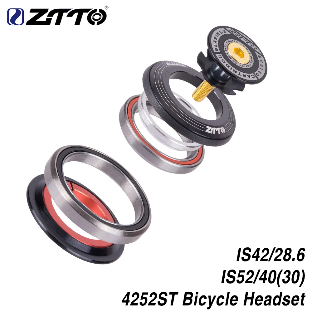 Велосипедный подшипник ZTTO 4252ST гарнитура 42 мм 52 CNC 1 1/4 &quot 1/4&quot коническая трубка