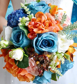 

Artificial bouquet dream forest series groom bride holding flower wedding photography props bridesmaid decoration fake flowers