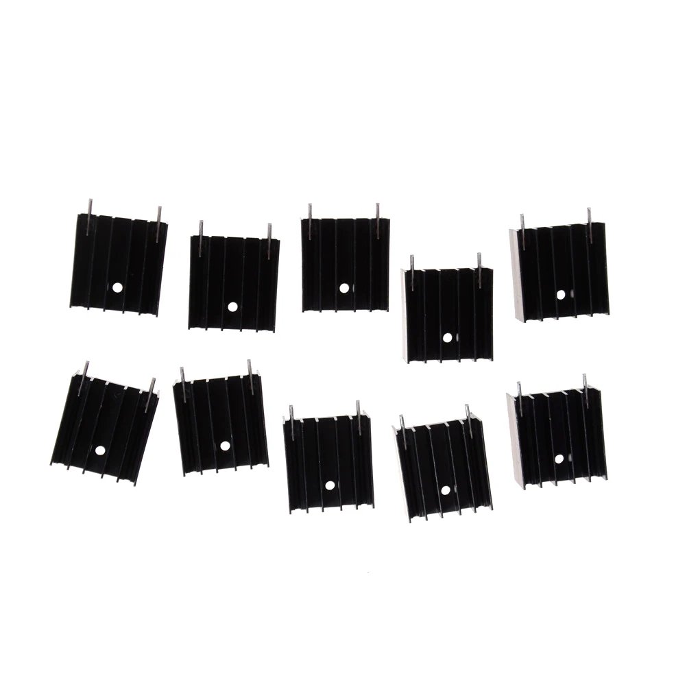 

10pcs/lot TO-220 Triode Heat Sink TO220 Transistor Aluminum Radiator Heat Sink With 2Pin Electronic Heat Dissipation