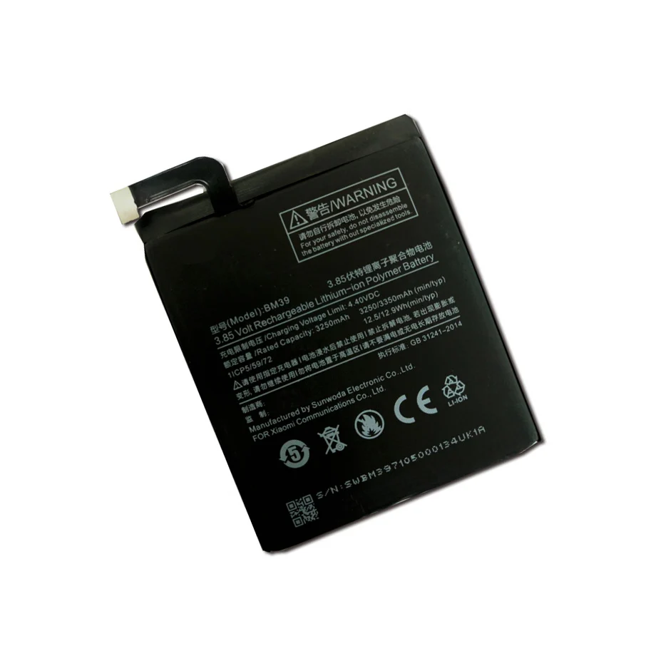 

Phone Battery BM39 For Xiaomi Mi 6 Mi6 3250mAh High Capacity Replacement Battery
