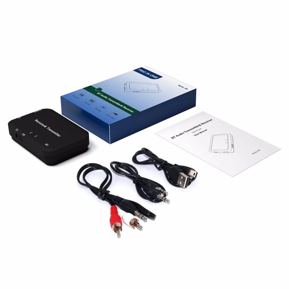 

2 in 1 Bluetooth Audio Transmitter Receiver Wireless Bluetooth Audio Adapter 3.5mm Stereo Audio Player Strong Compatibility B9