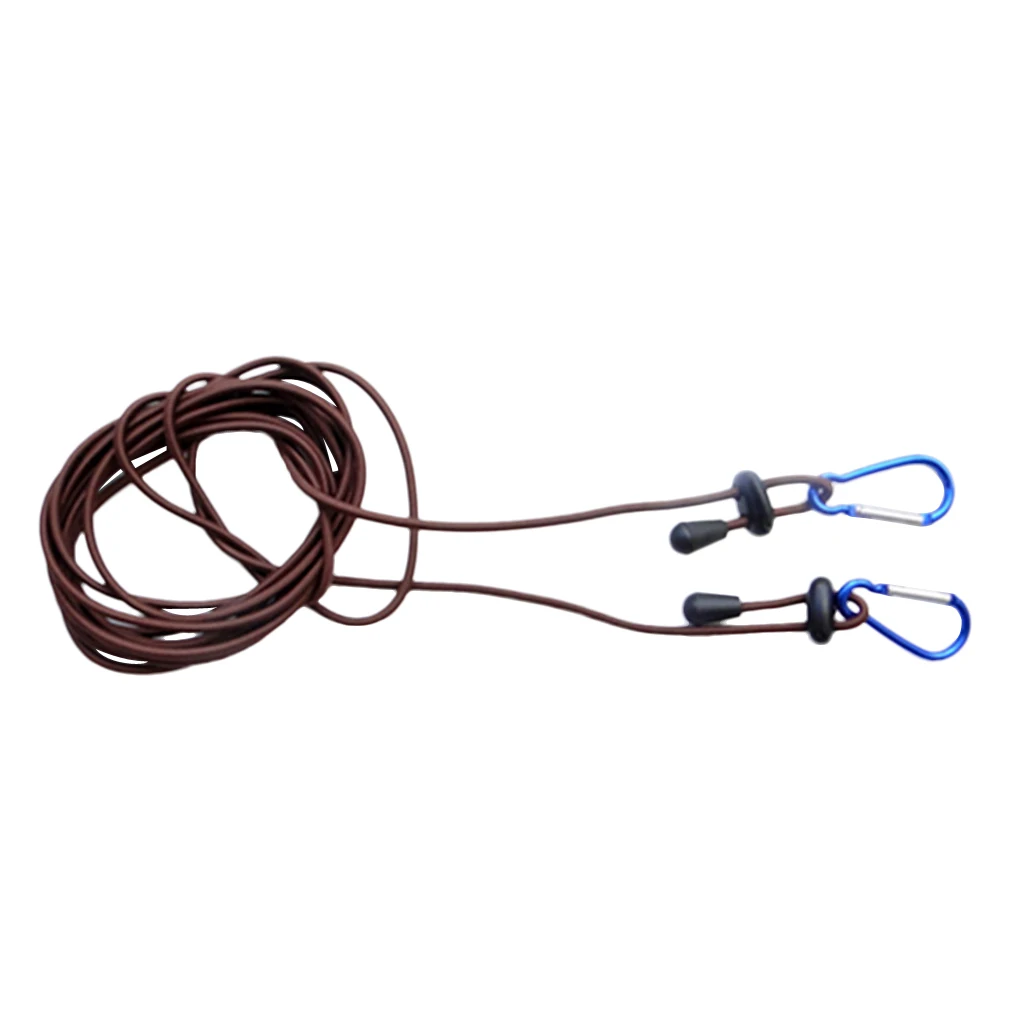 4mm 12' Kayak Canoe Tow Line Leash Lanyard with 2 Carabiner Clips for Camping Climbing Hiking Raftin Boating Surfing Accessory