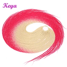 Омбре Сенегальские накрученные волосы 24 дюймов вязанные косички 14 цветов синтетические косынки плетение розовые волосы синие косички для женщин