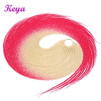 

Ombre Senegalese Twist 24 Inch Crochet Braids 14 Colors Available Synthetic Crotchet Braiding Pink Hair Blue Braids For Women