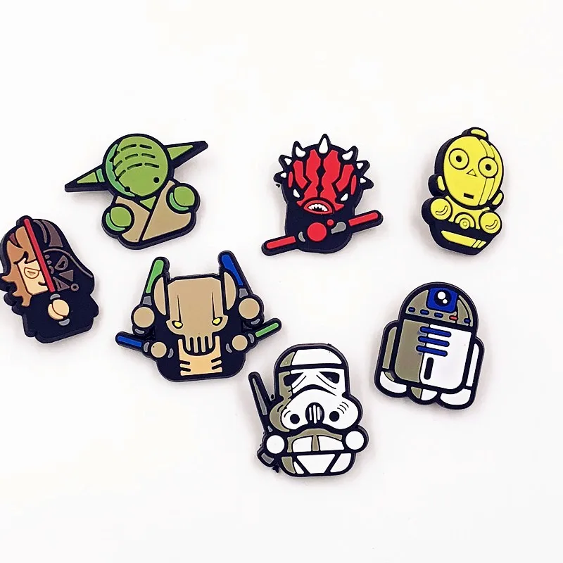 

1Pcs Cute Cartoon Super Heros PVC Pin Badges Brooches Children Collar Scarf Needle Backpack Clothes Hat Decor Kids Gift