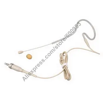 

MICWL Beige Single ear Omnidirectional Headset Microphone For Sennheiser G1 G2 G3 Head Headworn Mic