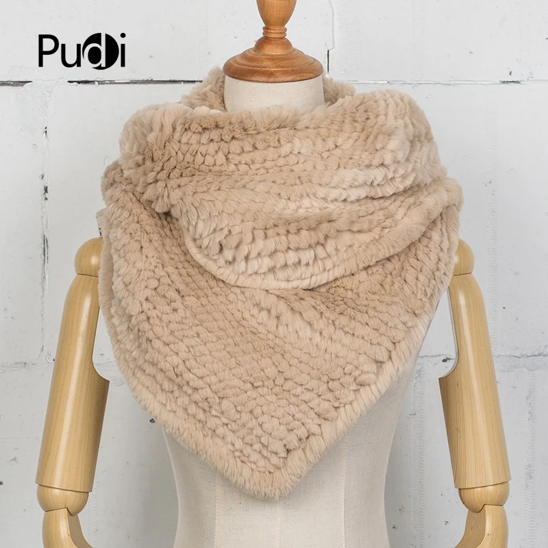 

Pudi SF750 The new women real rex rabbit fur pashmina shawl warp scarf scarves 2017 winter new real fur scarf