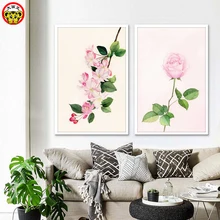 Персиковый Цветок Роза Калла Лилия живопись свой собственный живопись цвет украшение для развлечений DIY Цифровая живопись