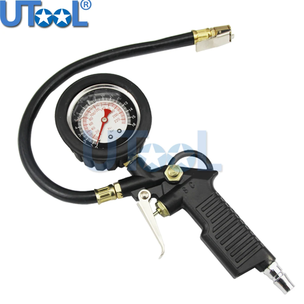 Pistol Grip Tire Inflator Gun with Gauge Tire Pressure Gaugein Engine