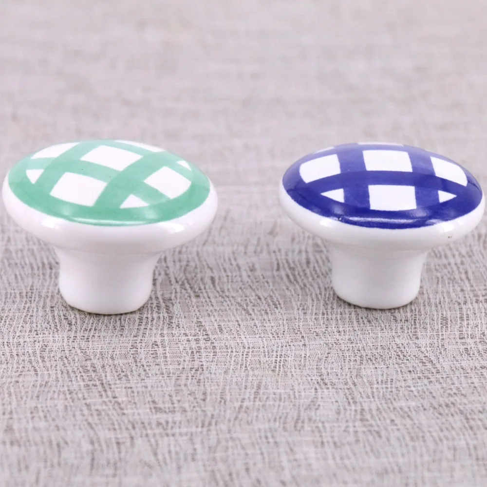 6PCS Hand painted Ceramic Knobs Kitchen Cupboard Door Drawer
