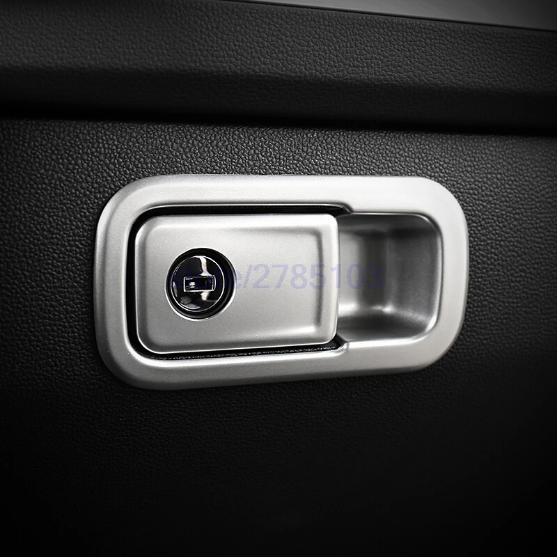 Для Volkswagen VW Atlas Teramont ABS Матовый или углерода интерьера коробка для хранения ручки чаши Крышка Стикеры 2 шт