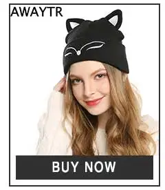 AWAYTR, вязаные женские шапки из искусственной норки с кошачьими ушками, шапка с меховым помпоном, женские шапки, новинка, модные красивые шапки, головные уборы для девочек