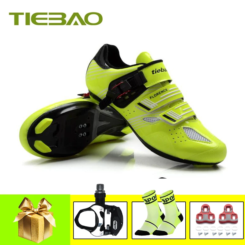 

Tiebao pro cycling shoes road men women self-locking SPD-SL pedals breathable superstar zapatillas deportivas hombre bike shoes