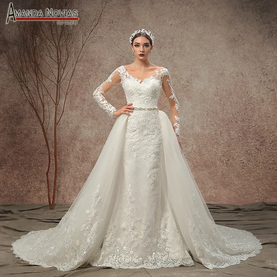 Новая модель Novia свадебное платье русалки со съемной юбкой