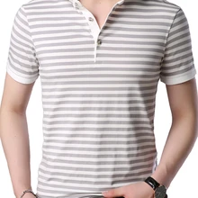 Liseaven Новая летняя мужская рубашка поло с коротким рукавом, полосатая цветная рубашка поло с принтом, Мужская одежда, Топы И Футболки