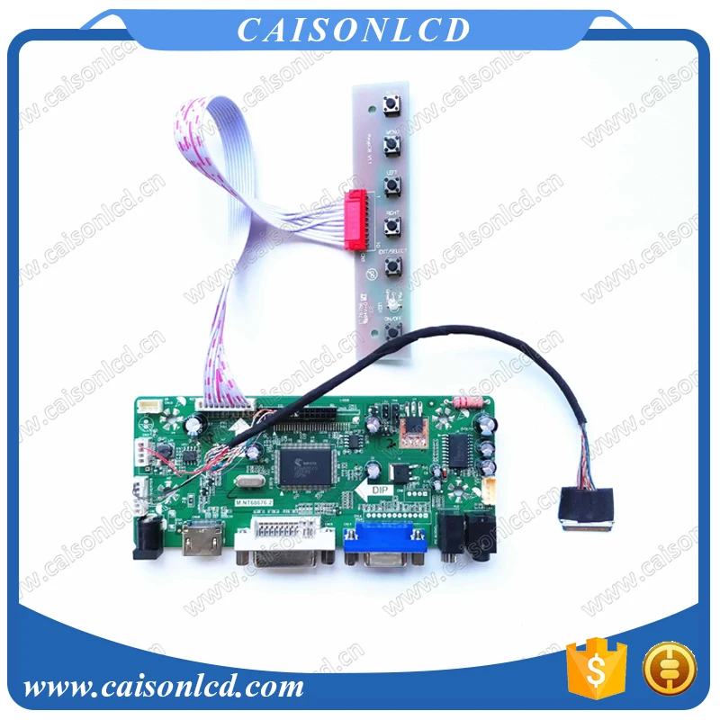 

Плата контроллера NT68676 LCD, Поддержка DVI, VGA, аудио, для ЖК-панели 8,9 дюйма, 1024X600, со светодиодным драйвером, ремонт жк-панели