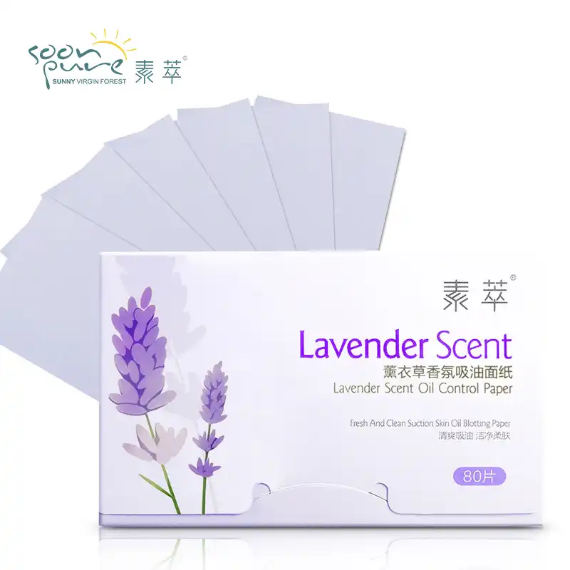 Матирующие салфетки для лица лаванды SOONPURE - изображение