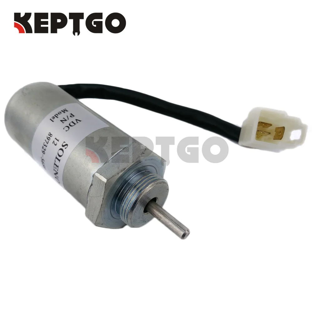 12V Fuel Shutoff Solenoid 8973295680 For Isuzu 3LD1 3LD2 4LE1 3LB1 4LB1 Engines