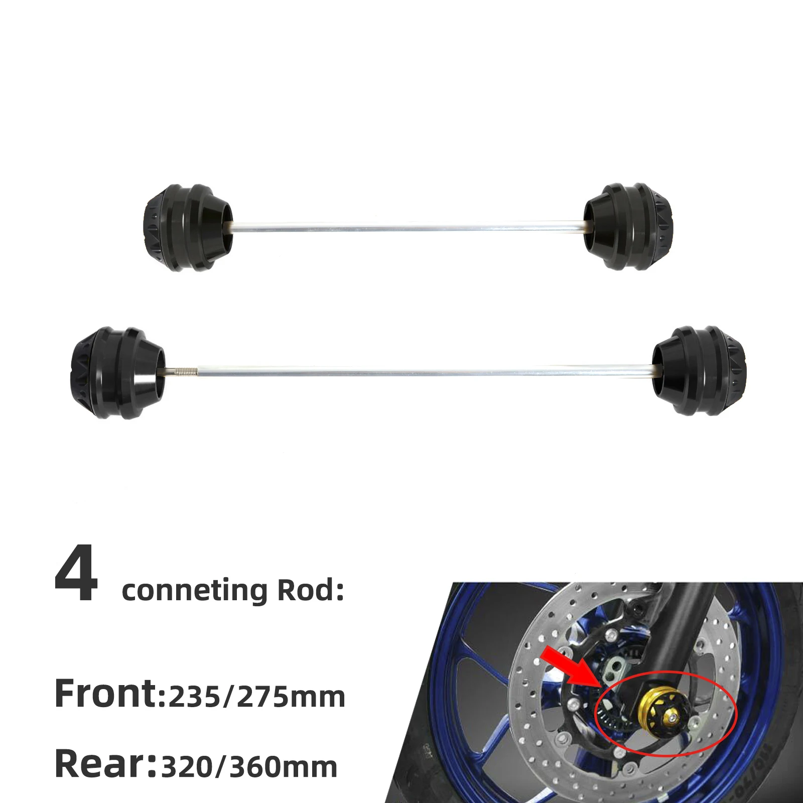 

CNC Front Rear Wheel Axle Fork Crash Protector Slider For Yamaha MT09 MT07 FZ07 FZ09 FJ09 XSR900 Tracer 900 2014-2019