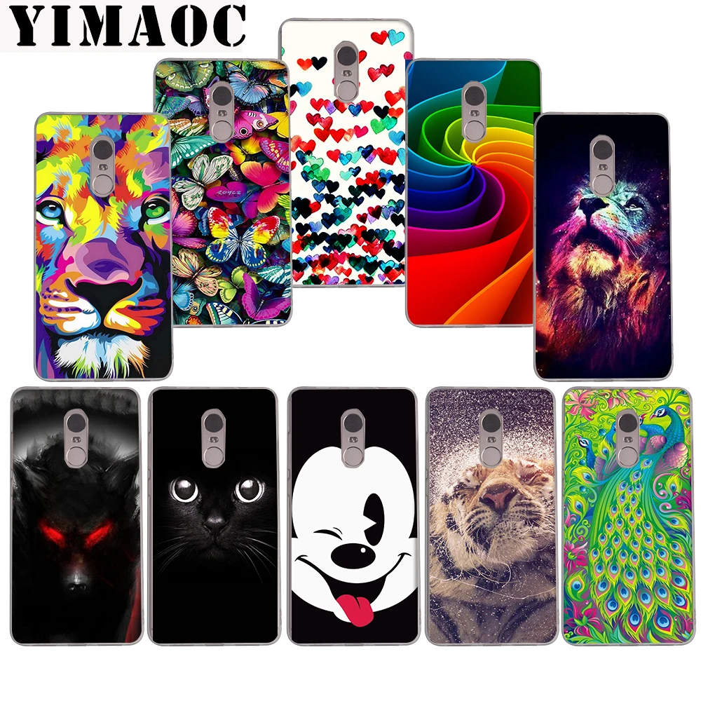 

YIMAOC 212z Lovely animal Lion Soft Case for Xiaomi Mi a1 a2 f1 6 8 lite se mix 2s Redmi 5 6 6a S2 Plus 5A Note 5 6 Pro 4 X