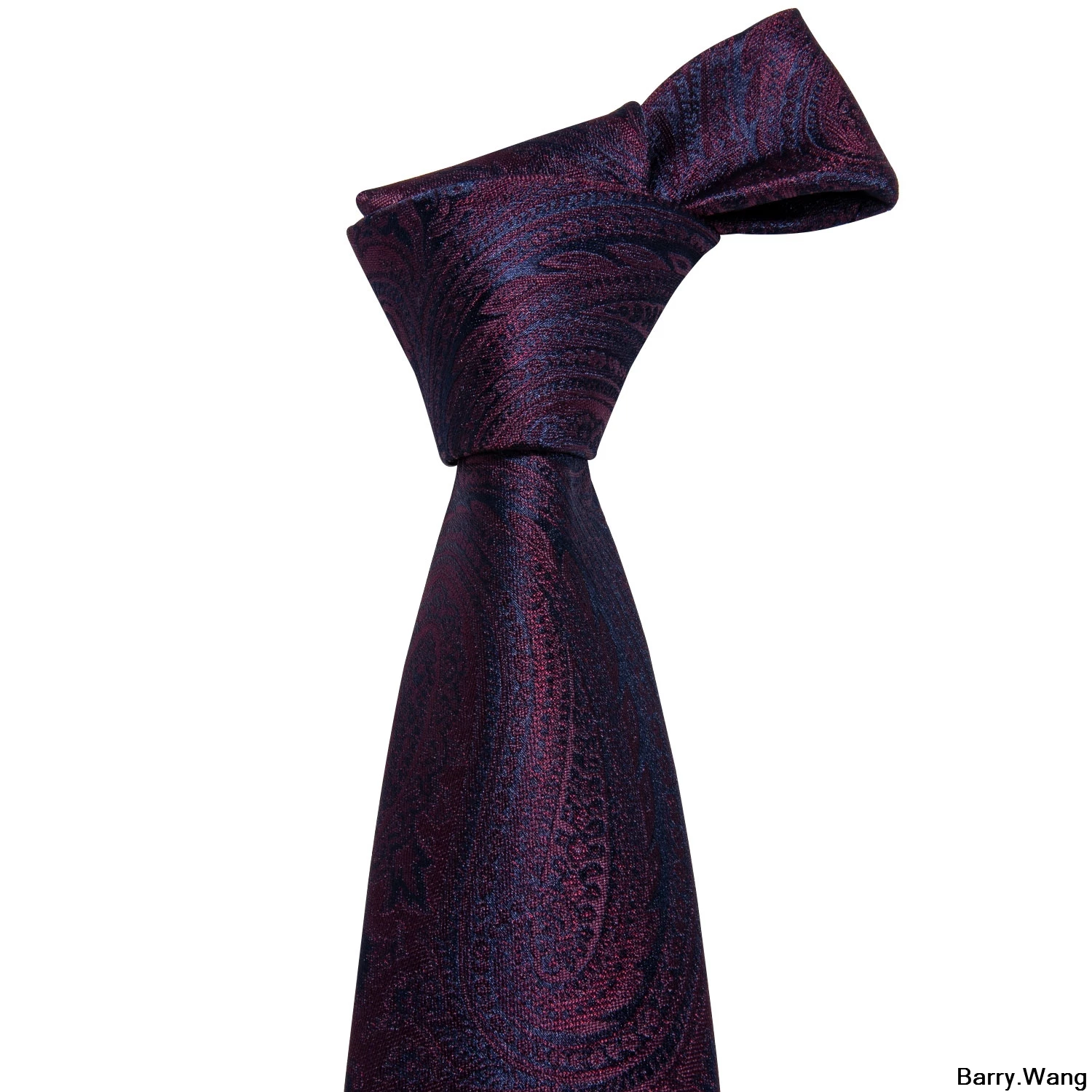 Barry.Wang, классические дизайнерские фиолетовые Мужские галстуки с узором пейсли, 8,5 см, шелковый галстук, набор носовой коробки, подарки для мужчин, Свадебные Галстуки для жениха, LS-5160