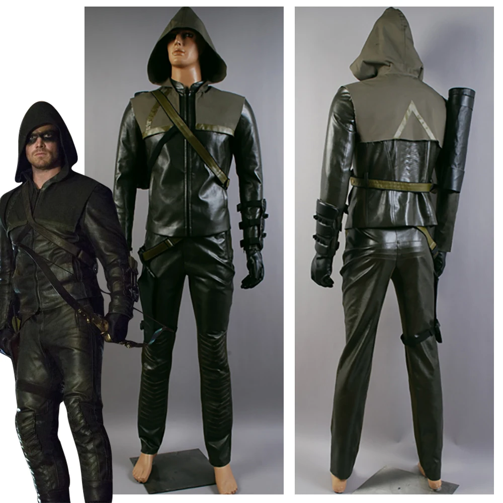 

The Arrow Oliver Queen Arrow Costume Green Arrow Cosplay Costume For Adult Men Halloween Carnival Costumes