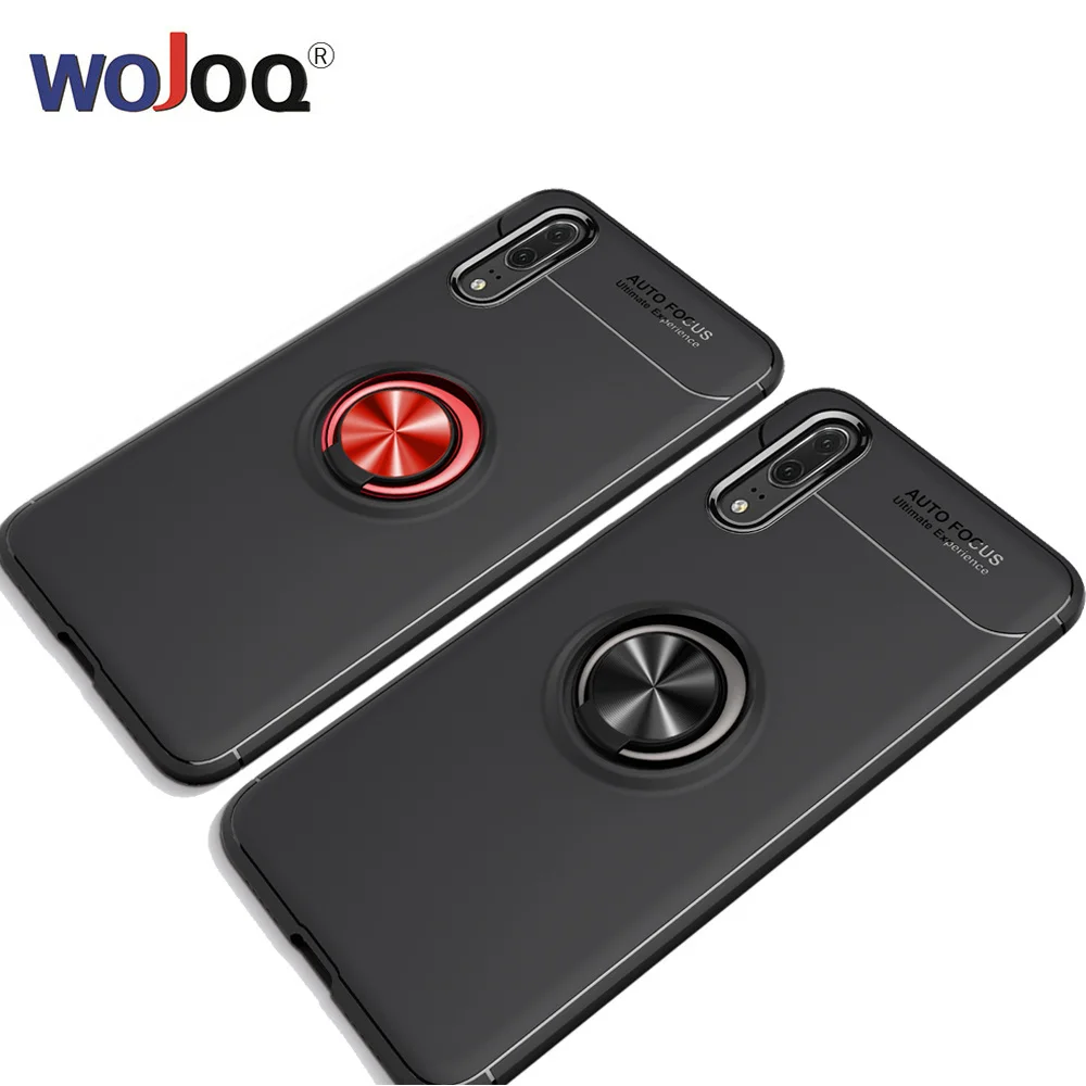 

Ring Holder Case For Huawei P20 P11 P8 Lite P9 P10 Plus Luxury Ultra Thin Matte Car Magnetic Holder Silicone Cover For P20 Pro
