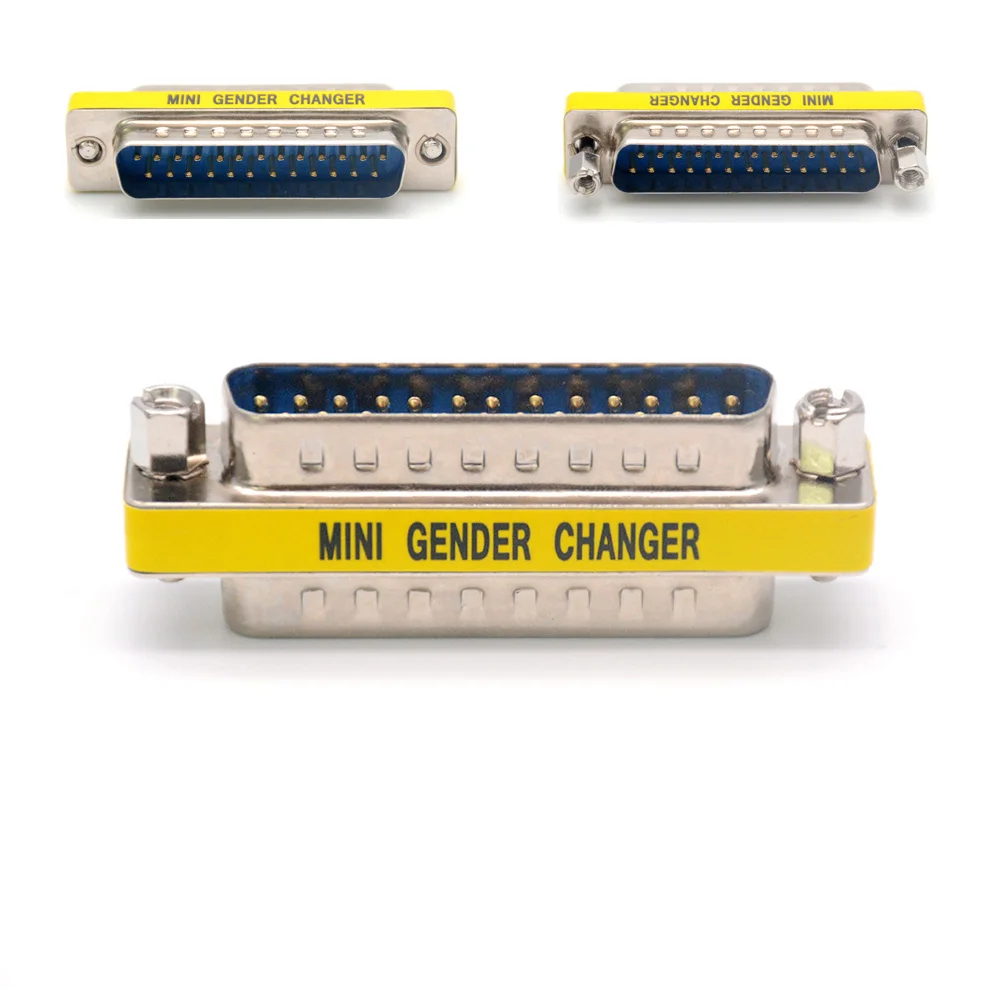 

Common M-M DB25 Mini Gender Changer DB25 Serial Cable Extended Adapter 25 Pin DB25 Male to Male M/M minitype Changer Connector