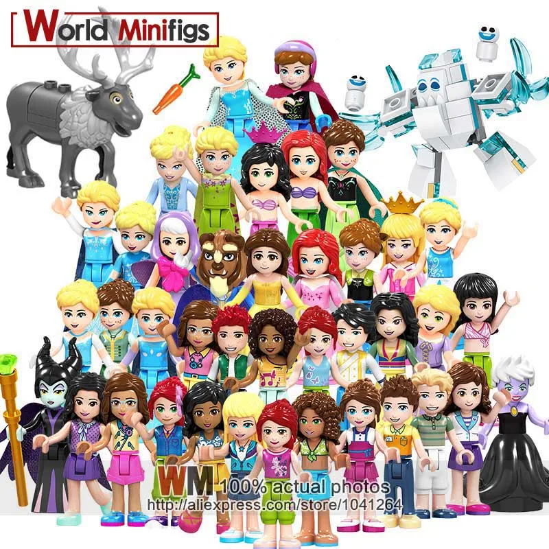 

Single Friends Olivia Stephanie Dancet Princess Emma Mia Alana Beast Figures Building Block Bricks Children Gift Toys