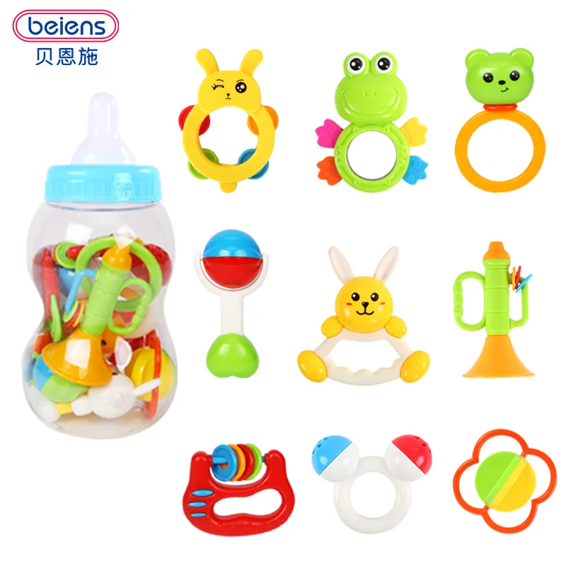 Beiens бренд игрушки 8 шт. прекрасный Пластик новорожденных Игрушки дрожание рук