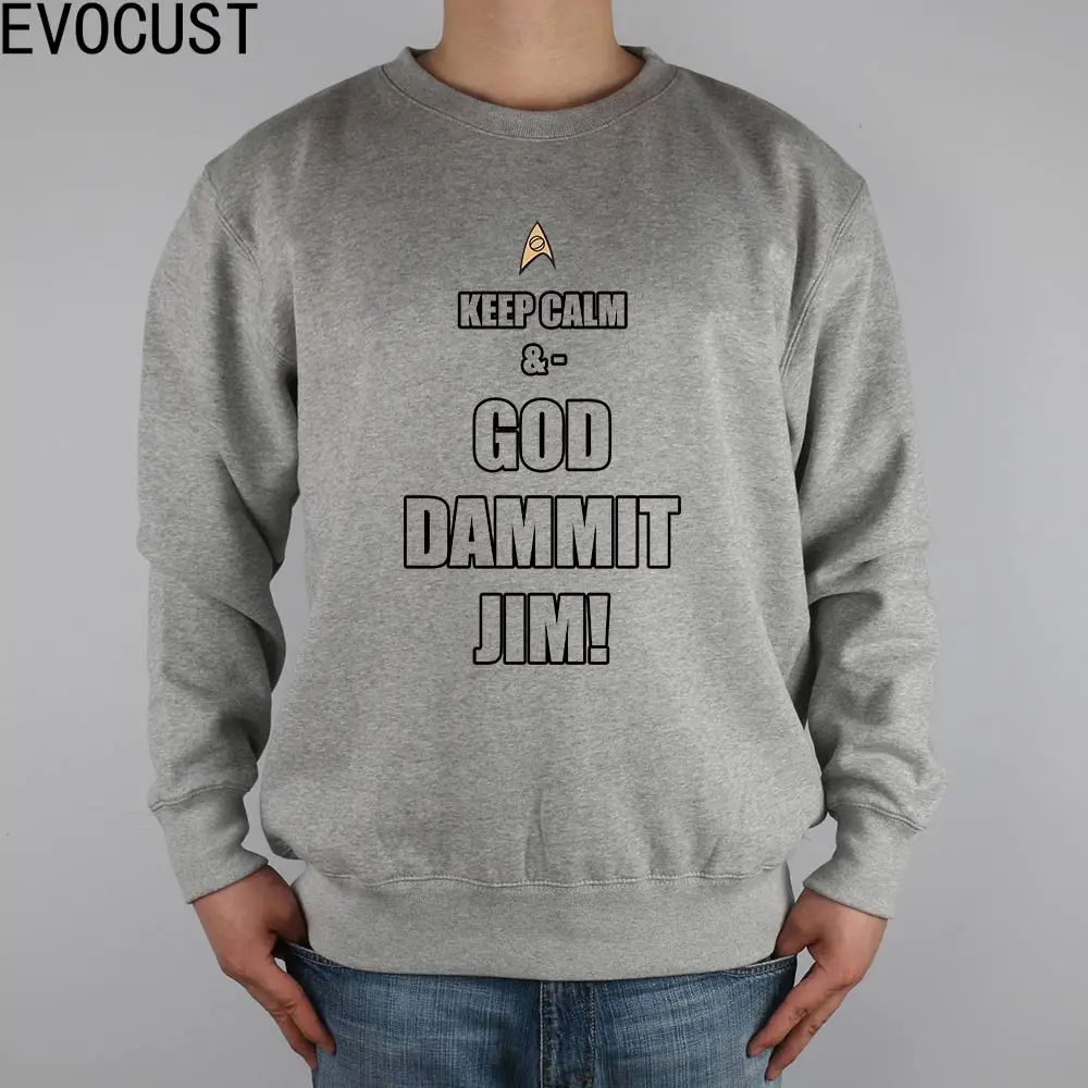 GOD DAMMIT JIM Men Sweatshirts Thick Combed Cotton in Hoodies