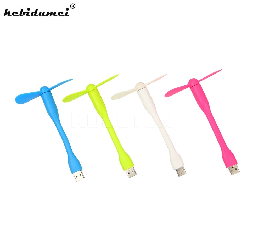 

kebidumei Mini Bendable USB Fan Cute Portable removable USB Gadgets Flexible Low power For Power Bank for Notebook Laptop